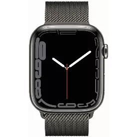 Умные часы Apple Watch Series 7 45 мм, Stainless Steel Case with Milanese Loop, графит